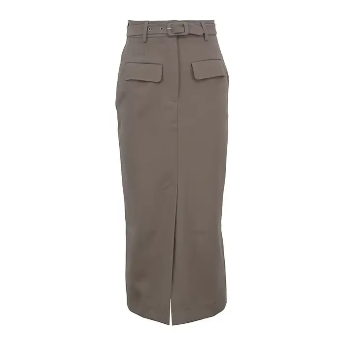 Jupe automne et hiver 2025, nouvelle jupe de tempérament pour femmes, taille haute, fendue sur le de