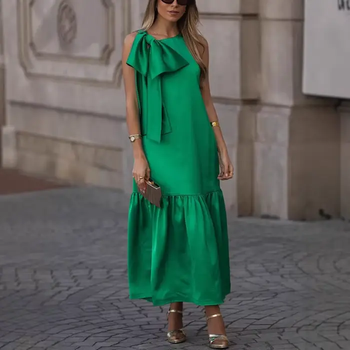 Robe longue à volants pour femmes