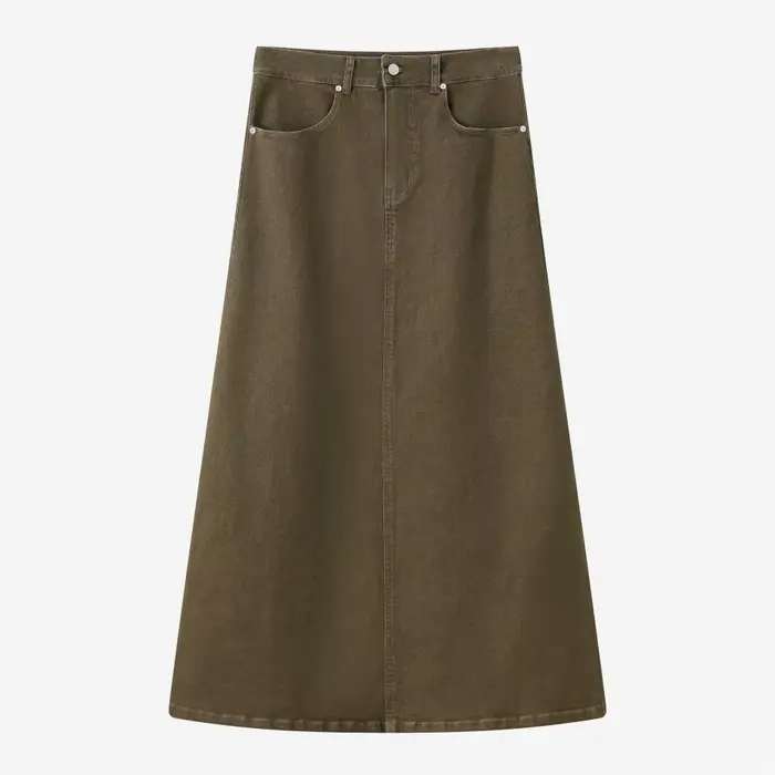 Jupe en jean extensible AS SS26, vêtement tendance pour femme, tissu élastique (la taille s'étend en