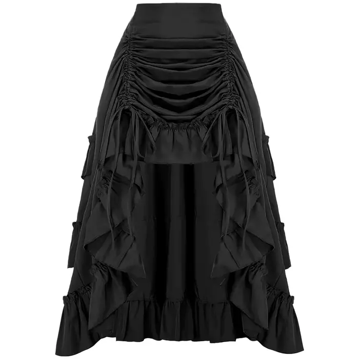 Jupe d'été gothique Steampunk pour femmes, jupe Renaissance haute et basse, robe de reconstitution, 