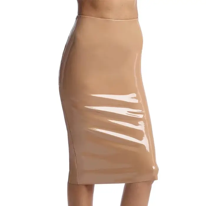 Mini-jupe sexy en similicuir PU