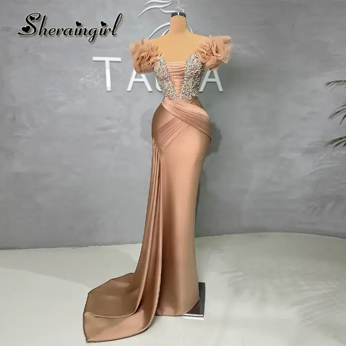 Robe de soirée personnalisée en microfibre plissée hors des épaules pour femmes occasions spéciales soirées officielles cérémonies de remise de diplômes fêtes de mariage célébrations importantes