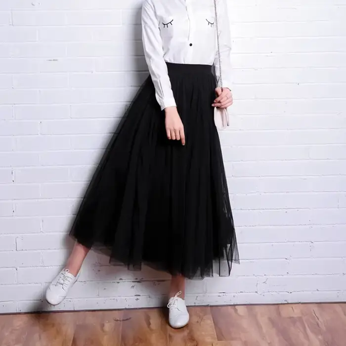 Nouvelle Jupe Vintage en Tulle pour Femme