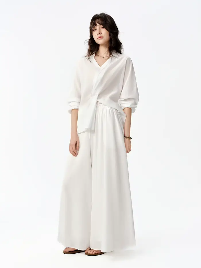 DUSHU – Jupe-culotte décontractée simple pour femme