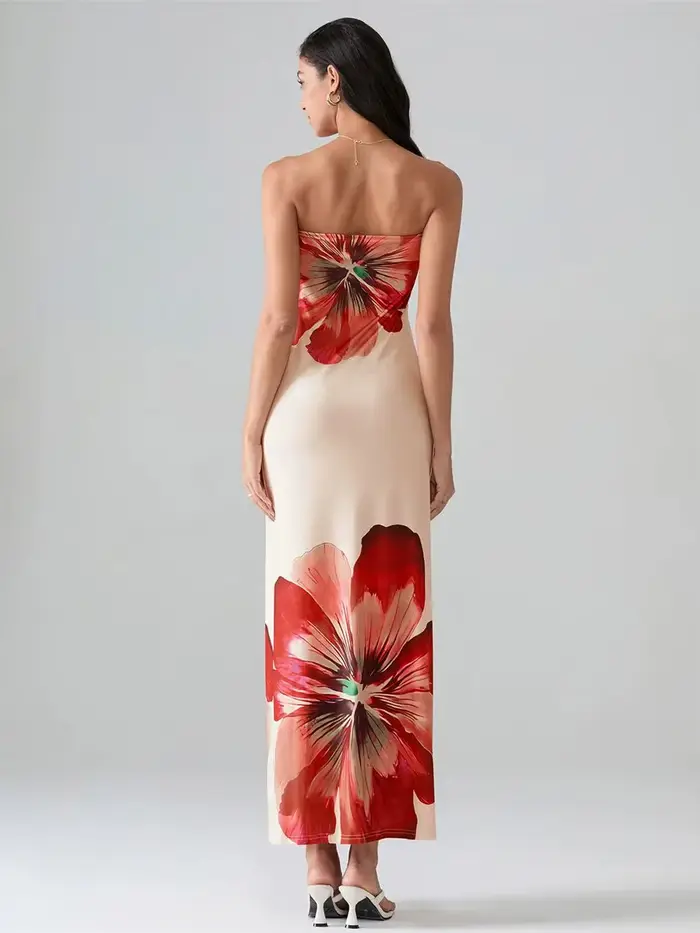 Robe longue à imprimé Floral pour femmes