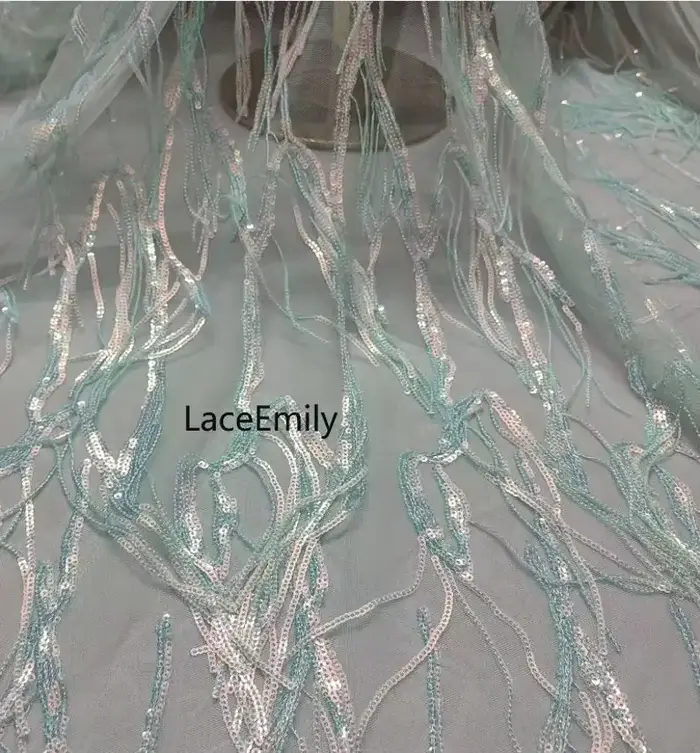 Robe Tutu en dentelle brodée à franges