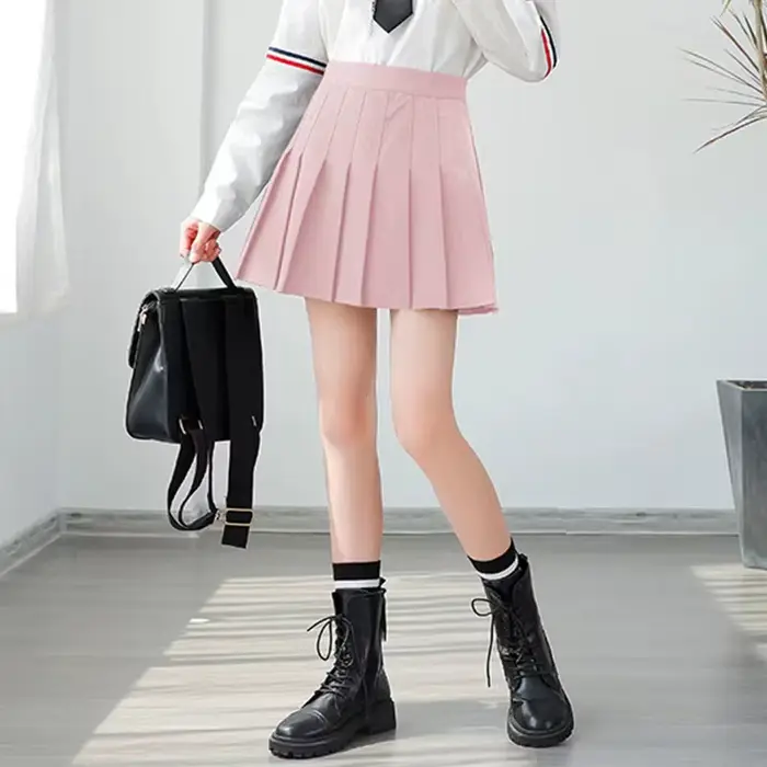 Nouvelle jupe de Tennis de Fitness pour femmes taille haute amincissante faux pantalon jupe pliante demi-corps Anti-lumière deux pièces élégante pour sport et sorties
