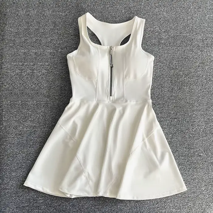 Jupe de Tennis décontractée, demi-fermeture éclair, robe de sport, de Fitness, Anti-course, taille h