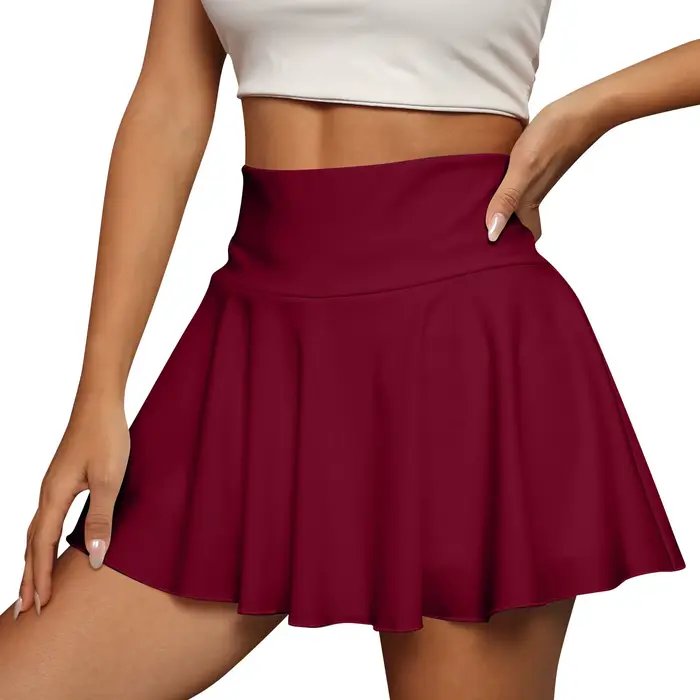 Mini jupe de Tennis taille haute pour femmes