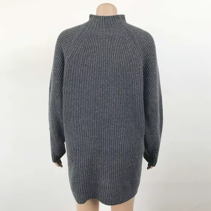 Robe pull à col roulé pour femme