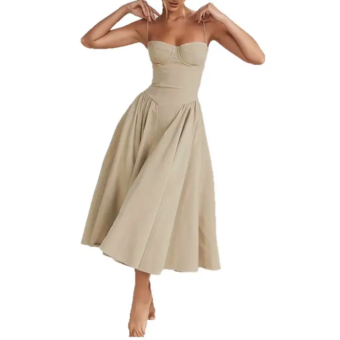 Robe Midi Corset Élégante pour Femme