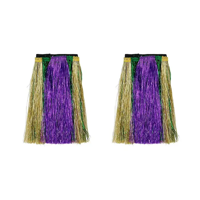 Jupe à franges de carnaval, robe de samba brésilienne, jupe de danse du ventre violette, dorée et ve