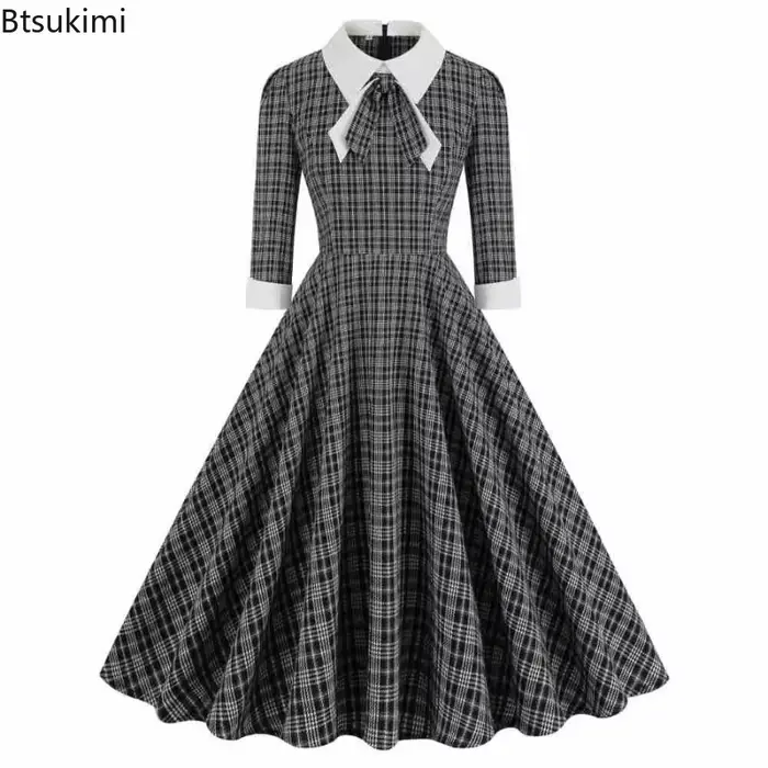 Robe de Style britannique rétro pour femmes
