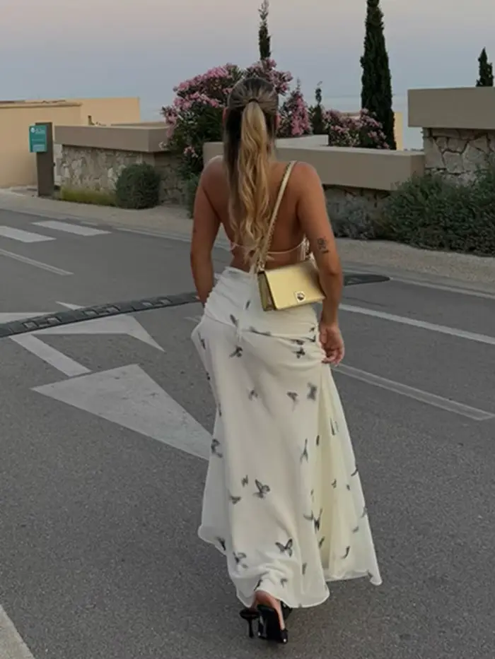 Robe longue sans manches pour femmes