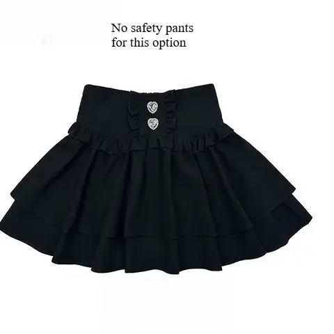 Ensemble jupe Lolita japonaise mignonne pour femme, jupe mini taille haute avec dentelle, style Kawa