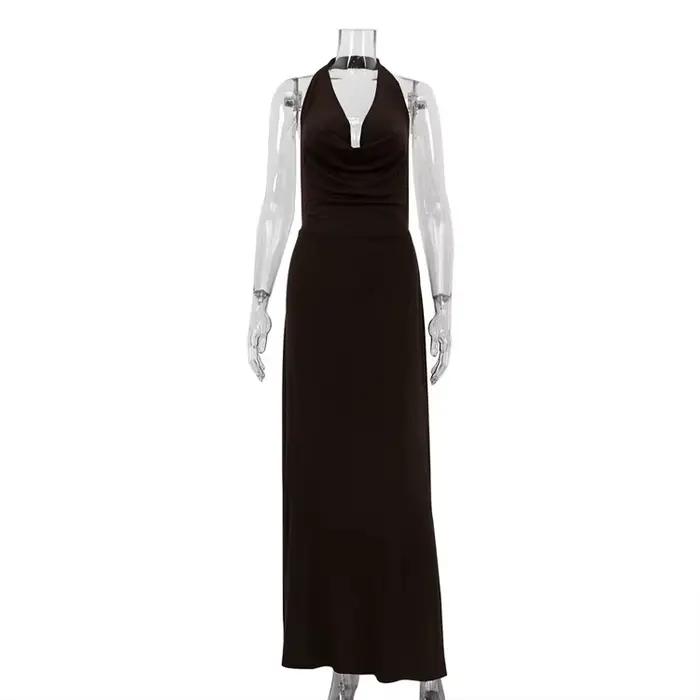 Robe débardeur Sexy à col licou pour femmes