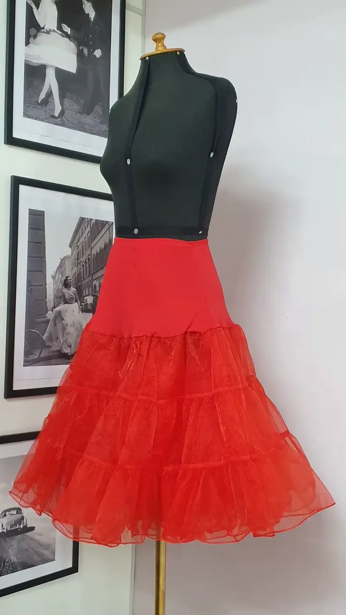 Rockabilly-Jupon de mariage des années 90 pour fille