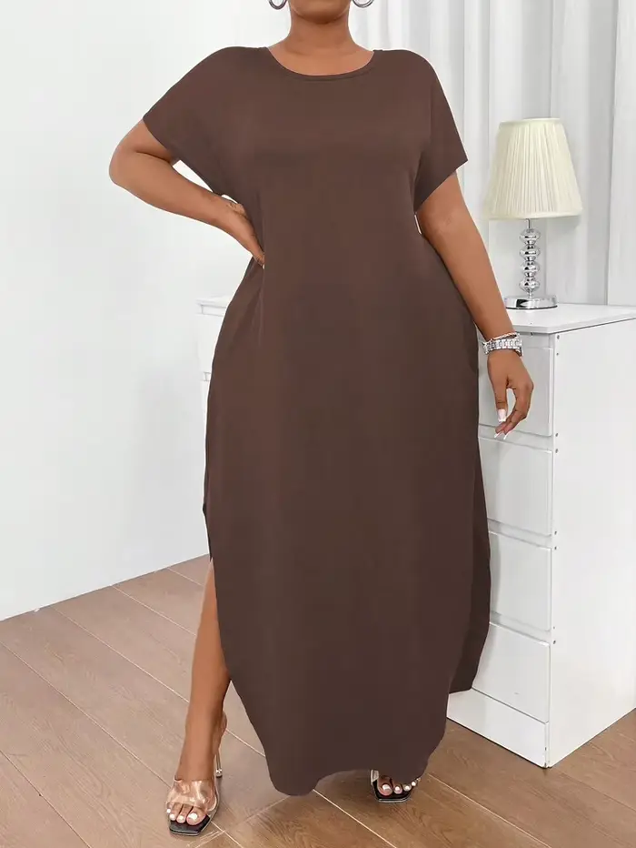 Robe longue d'été grande taille polyester ample et confortable pour femmes junior occasions spéciales et décontractées