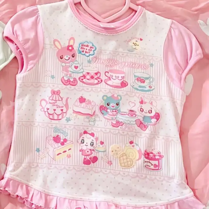 Jupes en jean américaines taille haute pour femmes, jupes japonaises Kawaii à superpositions, tenues