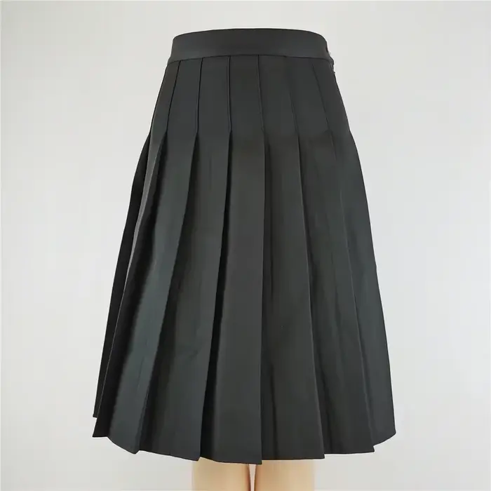 Jupe longue plissée pour femme, vêtements de mode coréenne, noir, blanc, grande taille, cosplay, Har