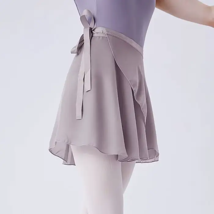 Jupe de Ballet en Mousseline à Lacets pour Femmes Adultes et Filles Occasions de Pratique et Spectacle Gris Violet Noir Blanc