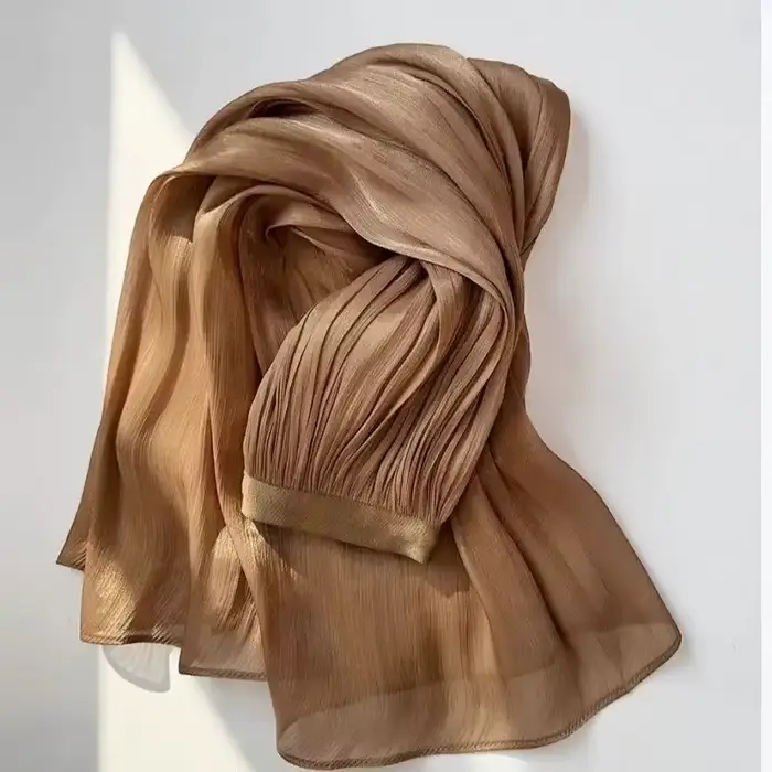 Jupe longue plissée en mousseline transparente pour femme, coupe évasée fluide
