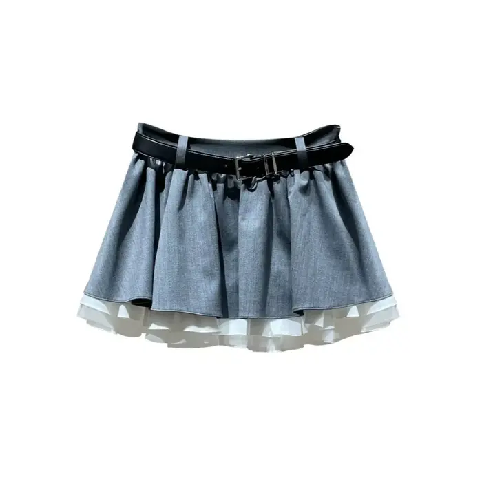 Jupe-culotte grise bouffante