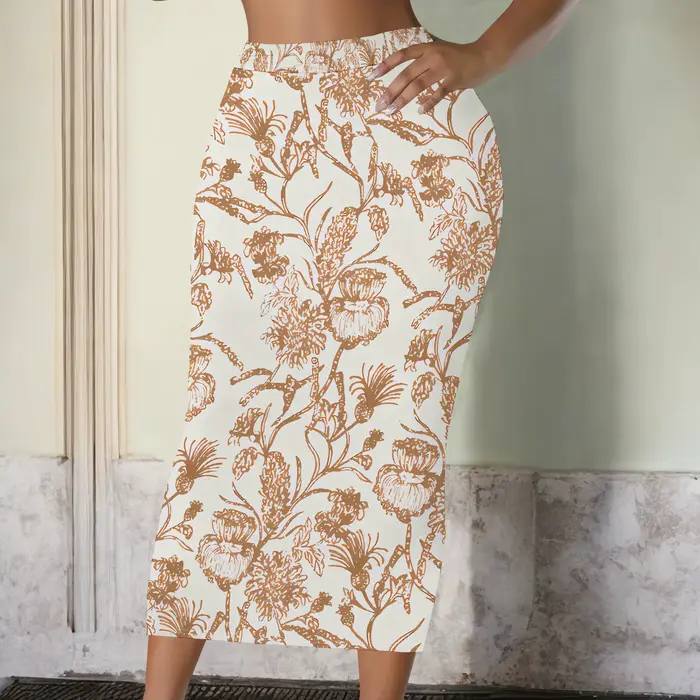 Jupe à imprimé floral vintage