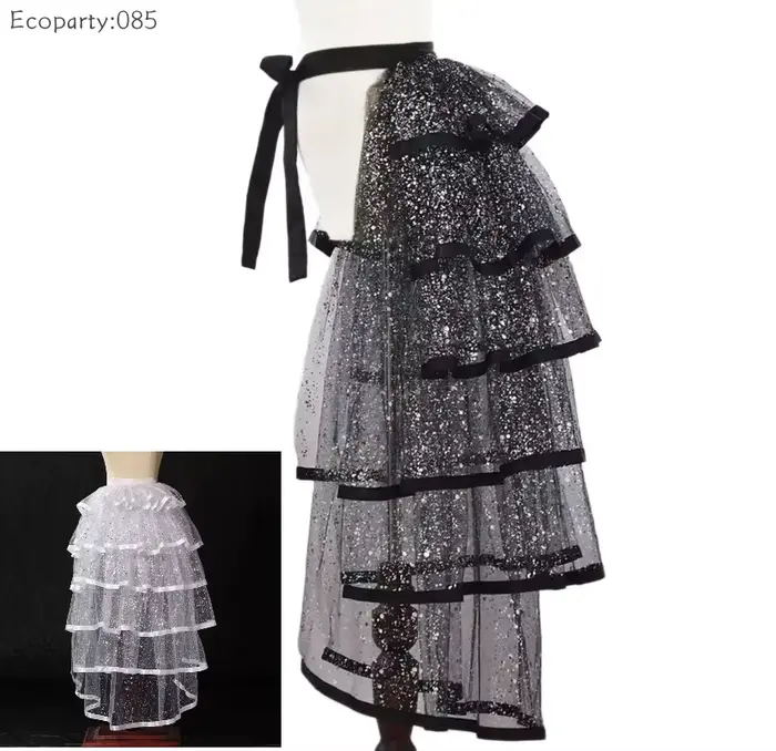 Jupe en tulle gothique sexy style steampunk à nouer