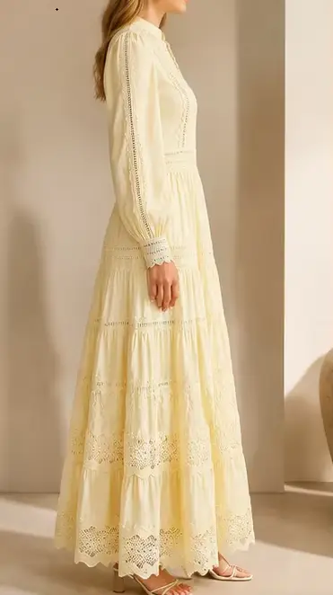 Ensemble deux pièces élégant jaune beurre pour femme