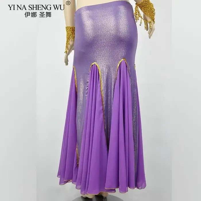 Femmes danse du ventre jupe portefeuille soie mousseline coton inde