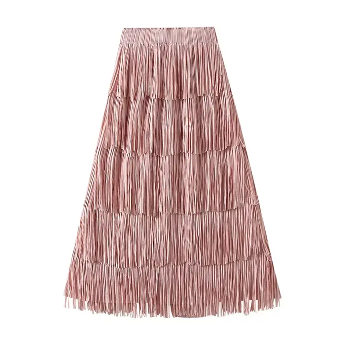 Jupe plissée de luxe multicolore ARBXD ample et décontractée pour femmes toutes saisons occasions spéciales