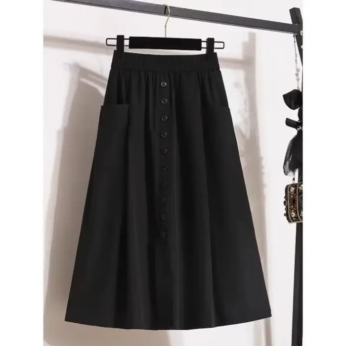 Jupe longue maxi élégante pour femme 2026, imprimé botanique, coupe trapèze, taille élastique, idéal