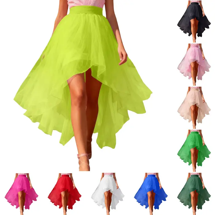 Jupe tutu asymétrique longue pour femme