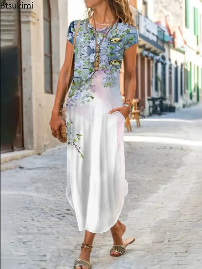 Robe longue style Boho pour femmes