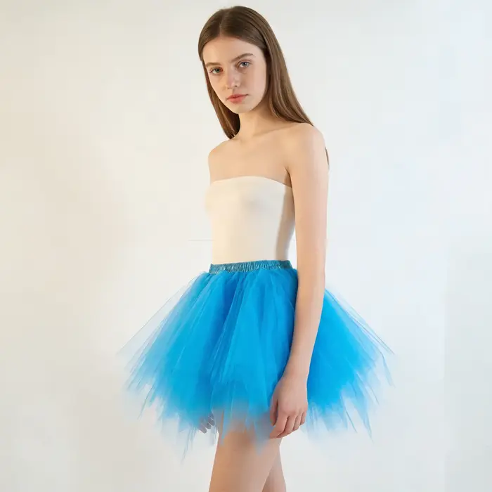 Jupe pour adulte en tulle léger et doux avec taille élastique