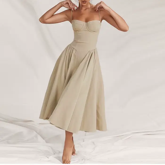 Robe Midi Corset Élégante pour Femme