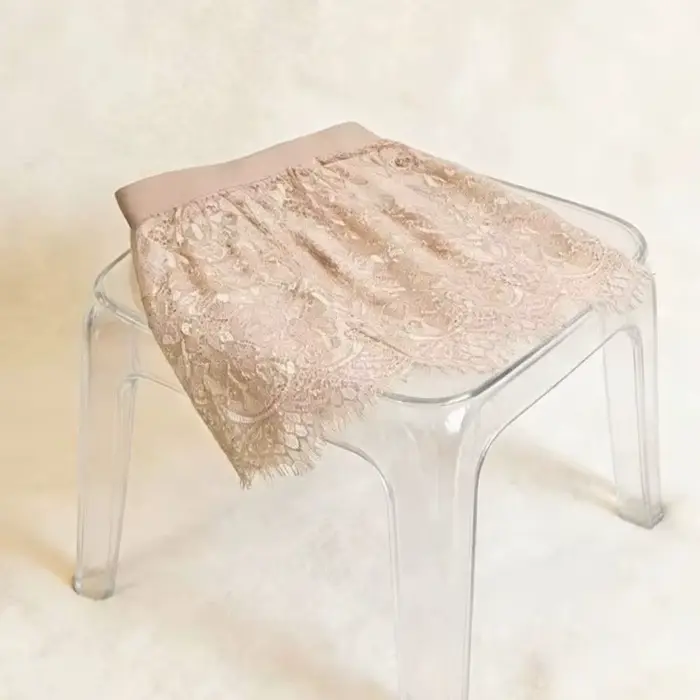 Nouvelle jupe transparente en dentelle et résille