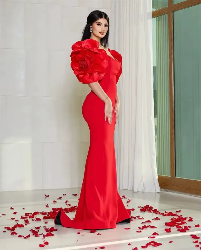Mila rouge bretelles Simple robe de bal sans manches personnalisé luxueux robes de soirée gaine parole longueur vestidos de fiesta 2025