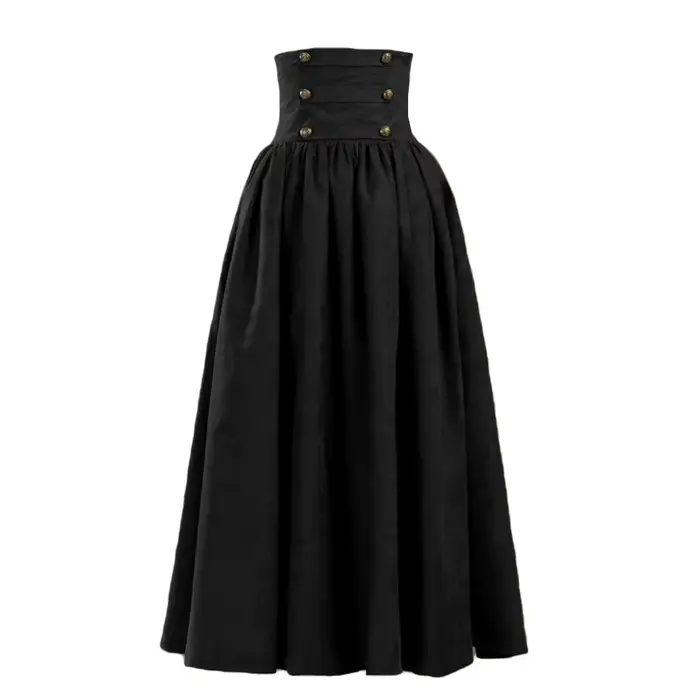 Jupe Vintage médiévale édouardienne pour femmes, robe gothique victorienne, Steampunk, taille haute