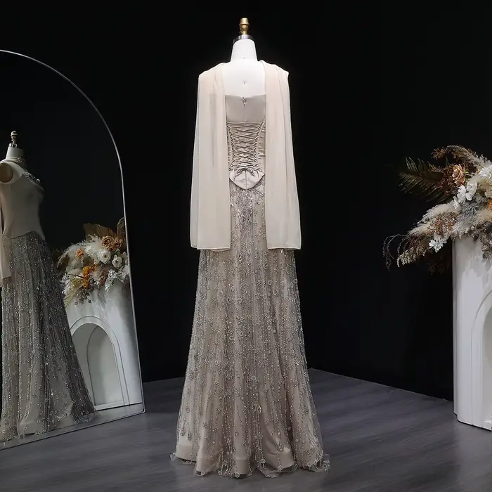 Robe de soirée longue de luxe verte Sharon Said