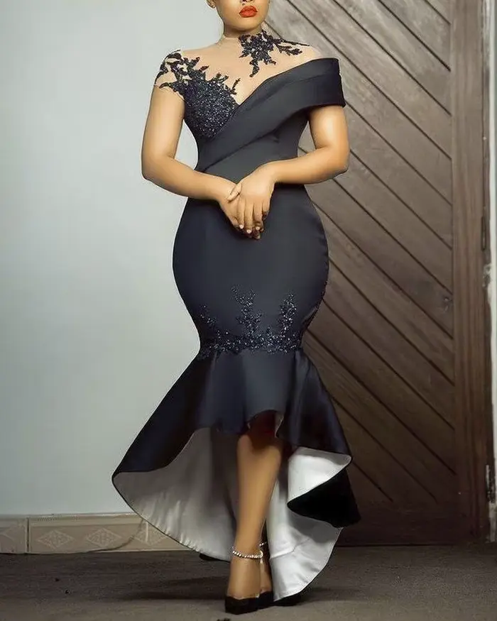 Robe longue élégante sans manches coupe sirène col roulé pour femmes à la mode été 2026 occasions spéciales soirée mariage