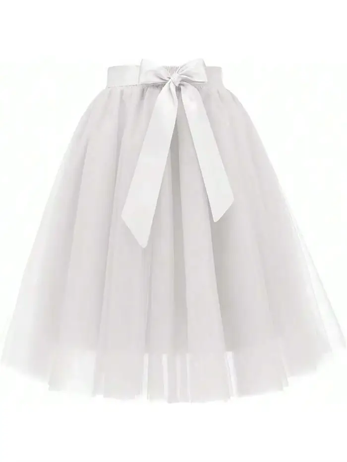 Jupe Tutu plissée en Tulle pour femmes et adultes, 4 couches, ligne A, longueur aux genoux, jupon po