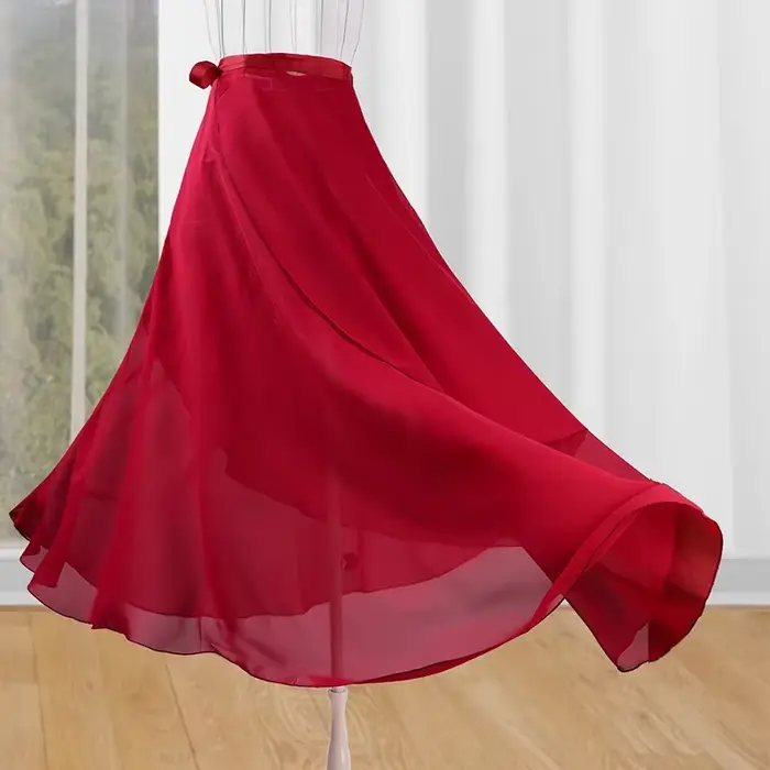 Jupe de Ballet Longue en Mousseline de Soie pour Femme Adulte